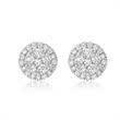 Pendientes de oro blanco 18 quilates 46 diamantes 0,16 ct.