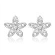 Earrings 18ct white gold 22 diamonds 0,12ct