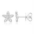 Pendientes 18 quilates oro blanco 22 diamantes 0,12 ct.