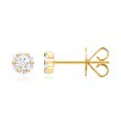 Stud earrings 18ct yellow gold 14 diamonds 0,24ct