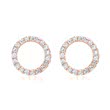 18ct Rose Gold Earrings 38 Diamonds 0,12ct