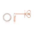 18ct rose gold earrings 38 diamonds 0,12ct