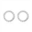 18ct white gold earrings 38 diamonds 0,12ct