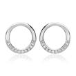 14ct white gold earrings 20 diamonds 0,09ct