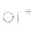 14ct white gold earrings 20 diamonds 0,09ct