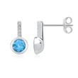 14ct earrings 2 topase 8 diamonds