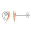 14ct White Gold Earrings With 2 Diamonds 0,016ct