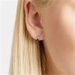 14ct white gold stud earrings heart design 2 sapphires