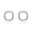 Stud earrings in 14 carat white gold with diamonds