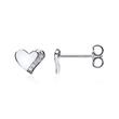 Heart Stud In 14ct White Gold With Diamonds