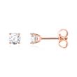 14ct rose gold stud earrings for ladies with diamonds