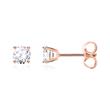 Diamond-set 14ct rose gold earrings for women
