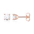 Pendientes para mujer en oro rosa 14 quilates con diamantes