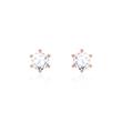 Diamond-set earrings for ladies in 14ct rose gold