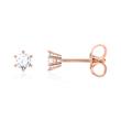 Ladies earrings in 14ct rose gold with diamonds
