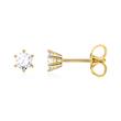 Ladies 14ct gold stud earrings with diamonds