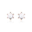 Diamond stud earrings for ladies in 14ct rose gold