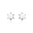 14 quilates pendientes de oro blanco con diamantes