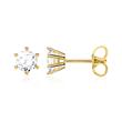 Ladies earstuds in 14ct gold with diamonds