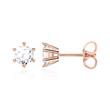 Diamond stud earrings for ladies in 14ct rose gold
