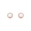 Studs for ladies in 14ct rose gold with diamonds