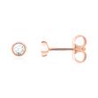 Studs for ladies in 14ct rose gold with diamonds