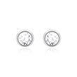 Brilliant stud earrings for ladies in 14ct white gold