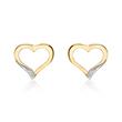 Herz Ohrstecker für Damen aus 14K Gold mit Brillanten