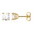 Ladies 14ct gold stud earrings with diamonds