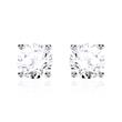 Ladies stud earrings in 14ct white gold with diamonds