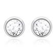 Ladies diamond stud earrings in 585 white gold