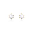 Pendientes de mujer en oro 14 quilates con diamantes