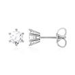 Ladies stud earrings in 14ct white gold with diamonds