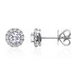 Ear studs in 750 white gold, diamonds, approx. 0.39 ct.