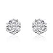 750 white gold stud earrings with diamonds, approx. 0.36 ct.