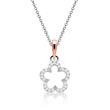 Sparkling Diamond Necklace Blossom 0,053ct Total