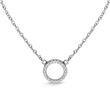 Ketting cirkel 18 karaat witgoud 22 Diamanten 0,07 ct.