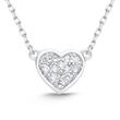 14 karaat witgouden ketting hart 13 Diamanten