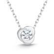 14ct white gold necklace flower diamond