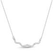 14ct white gold necklace with 9 diamonds 0,027ct