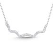 14ct white gold necklace with 9 diamonds 0,027ct