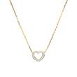 14ct gold anchor chain heart diamonds