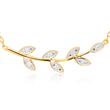14ct gold chain in leaf design with diamonds