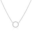 Necklace circle for ladies in 14ct white gold with diamonds