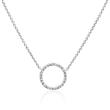 Necklace circle for ladies in 14ct gold with diamonds