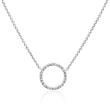 Necklace circle for ladies in 14ct white gold with diamonds