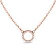 Dames ketting cirkel in 18k rose goud