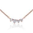 Ladies 14-carat rose gold necklace with diamonds