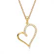 Necklace heart 18ct yellow gold 29 diamonds