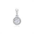 18ct White Gold Pendant With Diamond Necklace